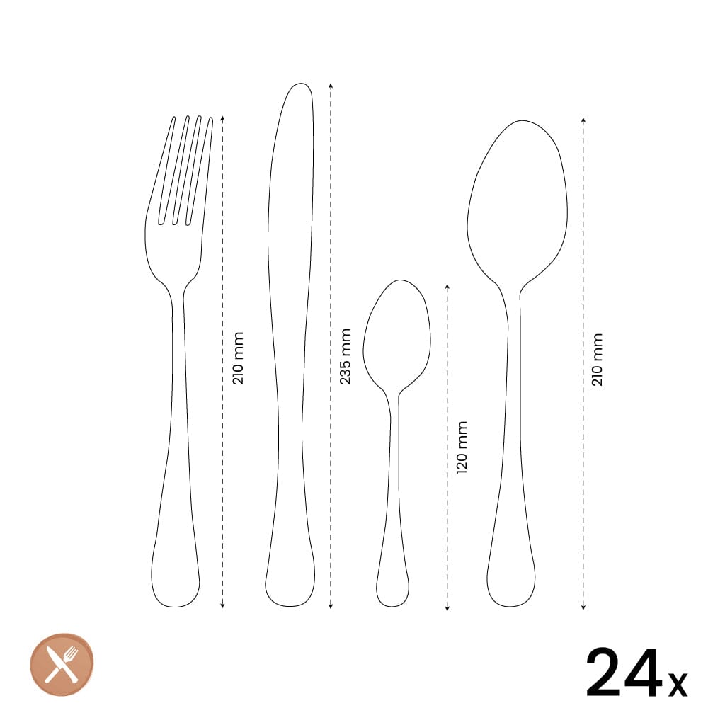 Amefa - Drift 24-delige Bestekset - Zilver Bestekset Amefa