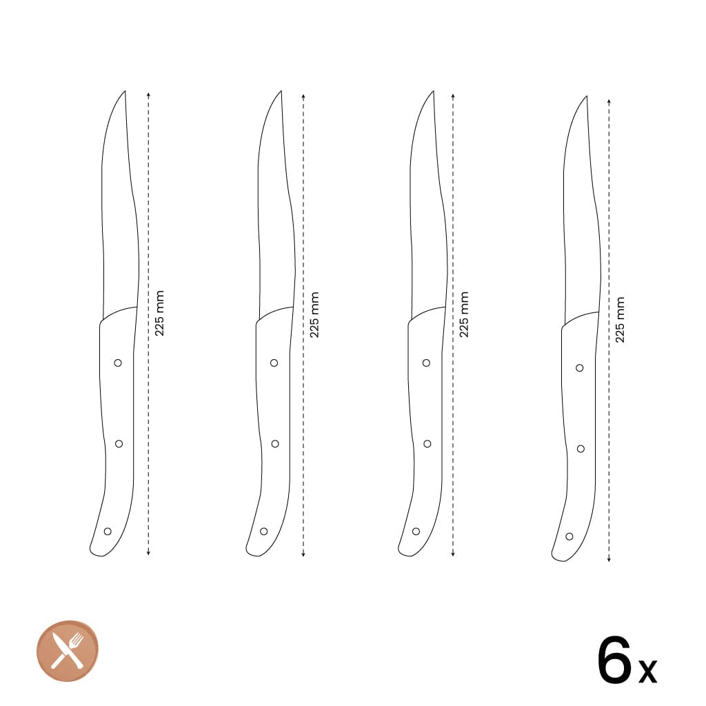 Amefa - Promo Steak 4 Steakmessen - Zwart Steakmessen Amefa