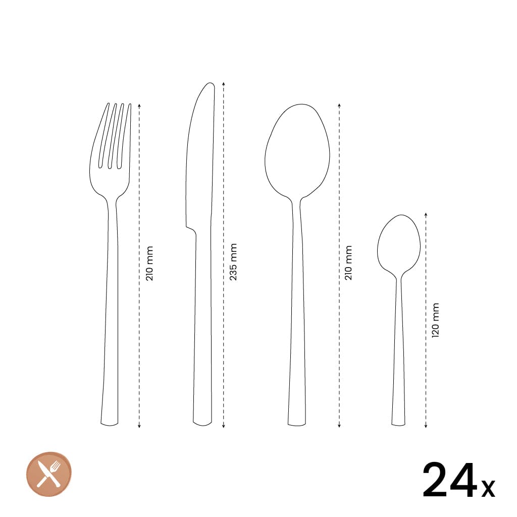 Amefa - Ventura 24-delige Bestekset - Goud Bestekset Amefa