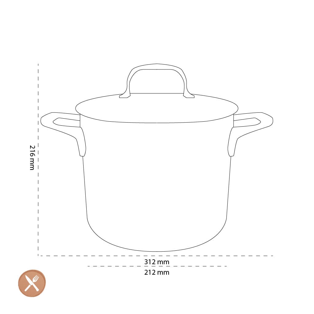 Demeyere - Atlantis 7 Hoge kookpan met deksel 20 cm Kookpan Demeyere