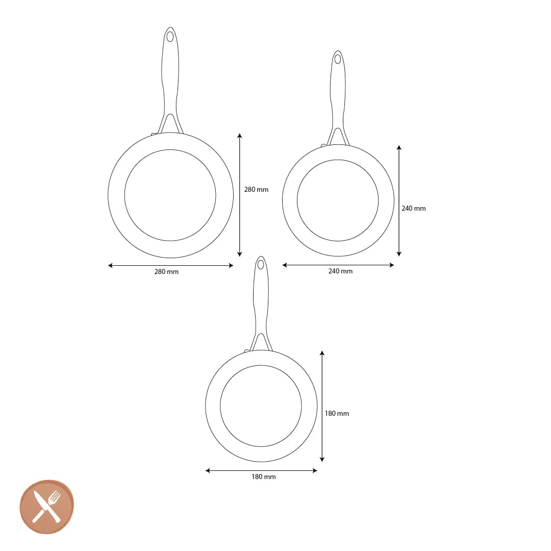 GreenPan - Geneva 3-delige Koekenpannenset 18/24/28 cm Pannenset GreenPan
