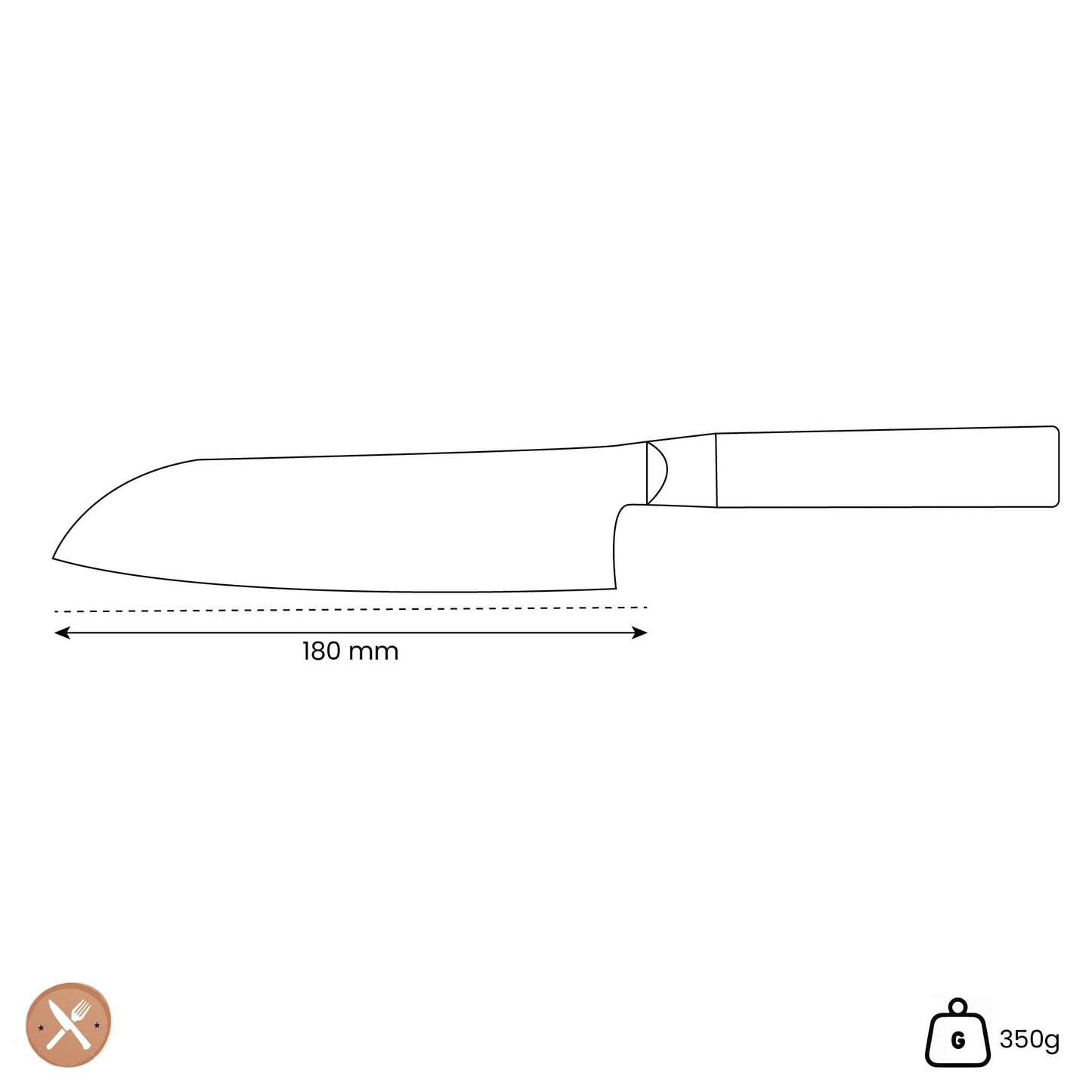 Kasumi - Japanse Santoku 18 cm Santokumes Chroma