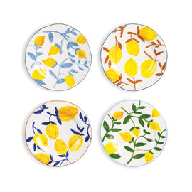 &Klevering - Lemon branch plate set of 4 &Klevering - Bord citroentak set van 4 Borden &Klevering
