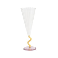 &Klevering - Flute curve karamel set van 2 Champagne glazen &Klevering