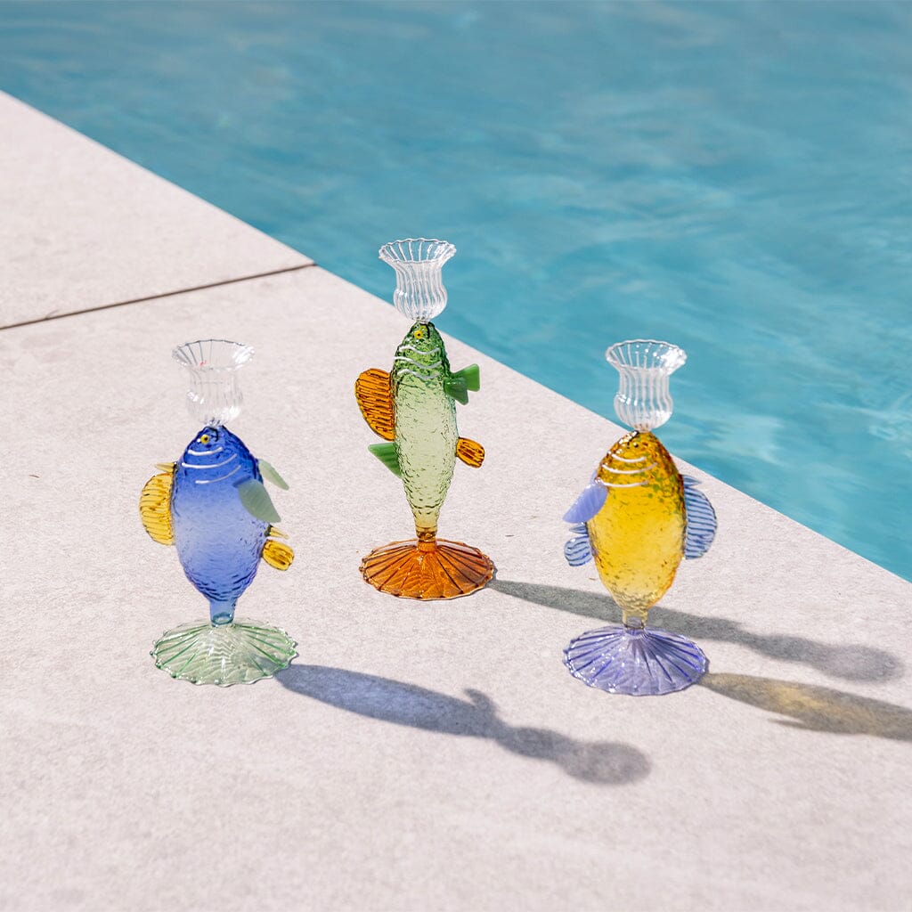 &Klevering - Kandelaar vis geel Kandelaar &Klevering