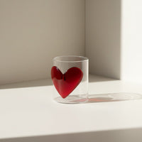 Lepelclub - Verre en forme de cœur - Verres à boire rouges LepelClub