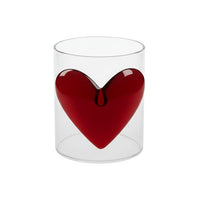 Lepelclub - Verre en forme de cœur - Verres à boire rouges LepelClub