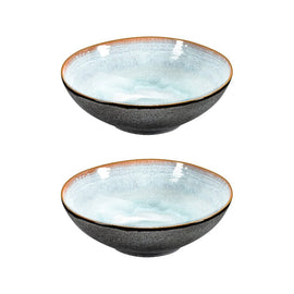 Medard de Noblat - Shadow Aqua Salad Bowl 24 cm (set of 2) Medard de Noblat - Shadow Aqua Saladeschaal 24 cm (set van 2) Schalen Medard de Noblat