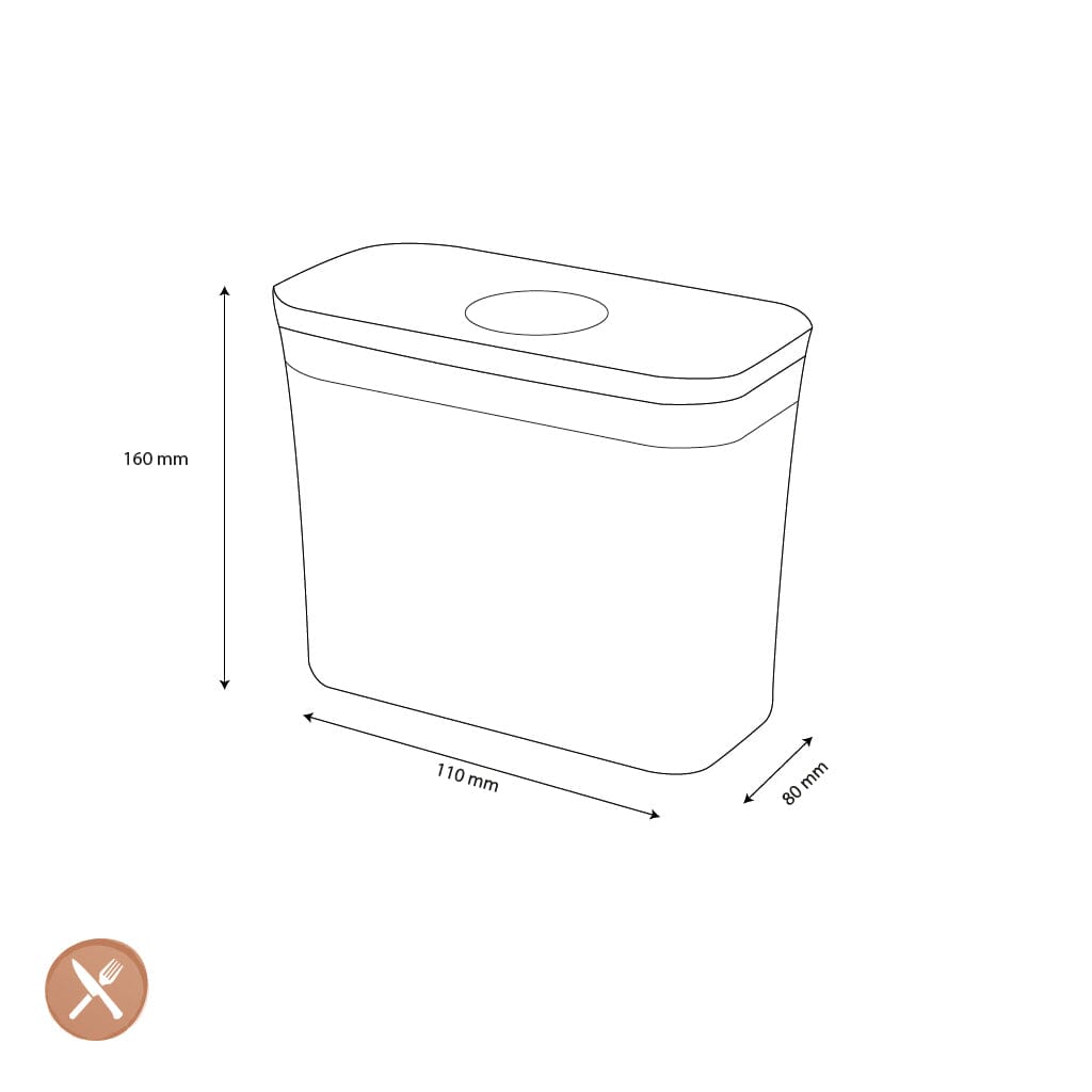 OXO - POP 2.0 Rechthoekig mini, 0,6 liter Voorraadpot OXO