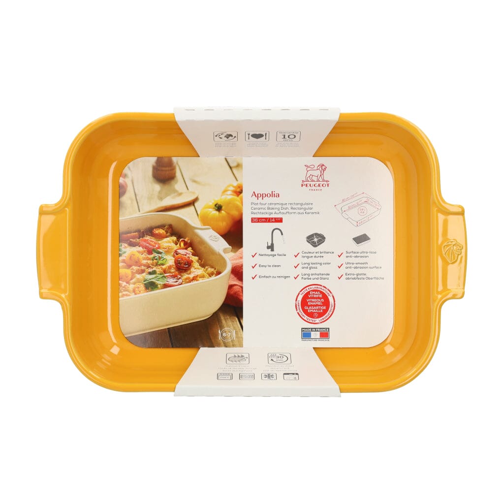 Peugeot - Appolia Ovenschaal Rechthoekig 36 cm Saffraangeel Ovenschaal Peugeot
