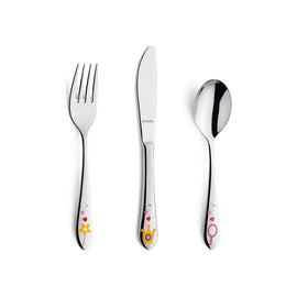 Amefa - Princess 3-piece children's cutlery Princess 8422 mirror 18/0 3-pc Children set in gift box Amefa