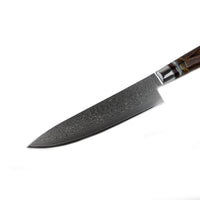 Shinrai Japan - Micarta Jewels 7-delige Damascus Messenset + Magnetisch Messenblok Scalae - Acacia hout Shinrai Japan