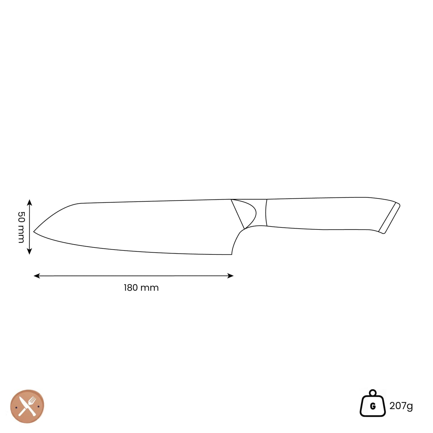 Shinrai Japan - Parelmoer Jewels Damascus Santoku mes 18 cm Santokumes Shinrai Japan