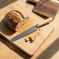 Couteaux Shinrai - Coffret de 6 couteaux Akari Damascus Print + support mural magnétique - Coffret de couteaux en bois d'érable avec bloc Shinrai