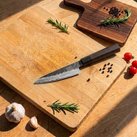 Couteau de bureau Shinrai Knives - Édition Blackout Damas 13 cm