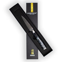Shinrai Knives - Damascus Print Onyx Schilmes 8 cm Schilmes Shinrai Knives