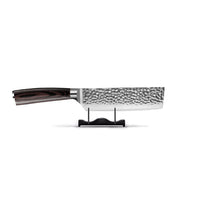 Shinrai Knives - Hammered RVS 5-delige Messenset - Koksmes + Broodmes + Nakiri + Kleine Santoku + Schilmes Messenset Shinrai Knives