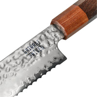 Shinrai Knives - Kigami Exclusive Damascus 5-delige set - Koksmes + Broodmes + Nakiri + Santoku + Schilmes Messenset Shinrai Knives