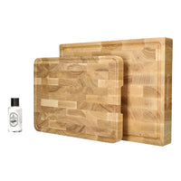 Shinrai Knives - Luxe Snijplank Essenhout - Kopshout - Bundel Houten snijplank Shinrai Knives