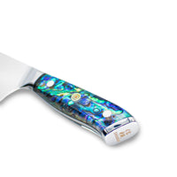 Shinrai Knives - Parelmoer Jewels Damascus Santoku mes 18 cm Santokumes Shinrai Knives