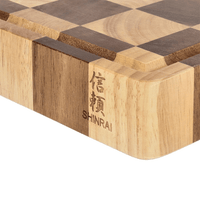 Planche à découper Shinrai Knives - Bois d'acacia - Bois de bout - 40 x 30 x 4,5 cm