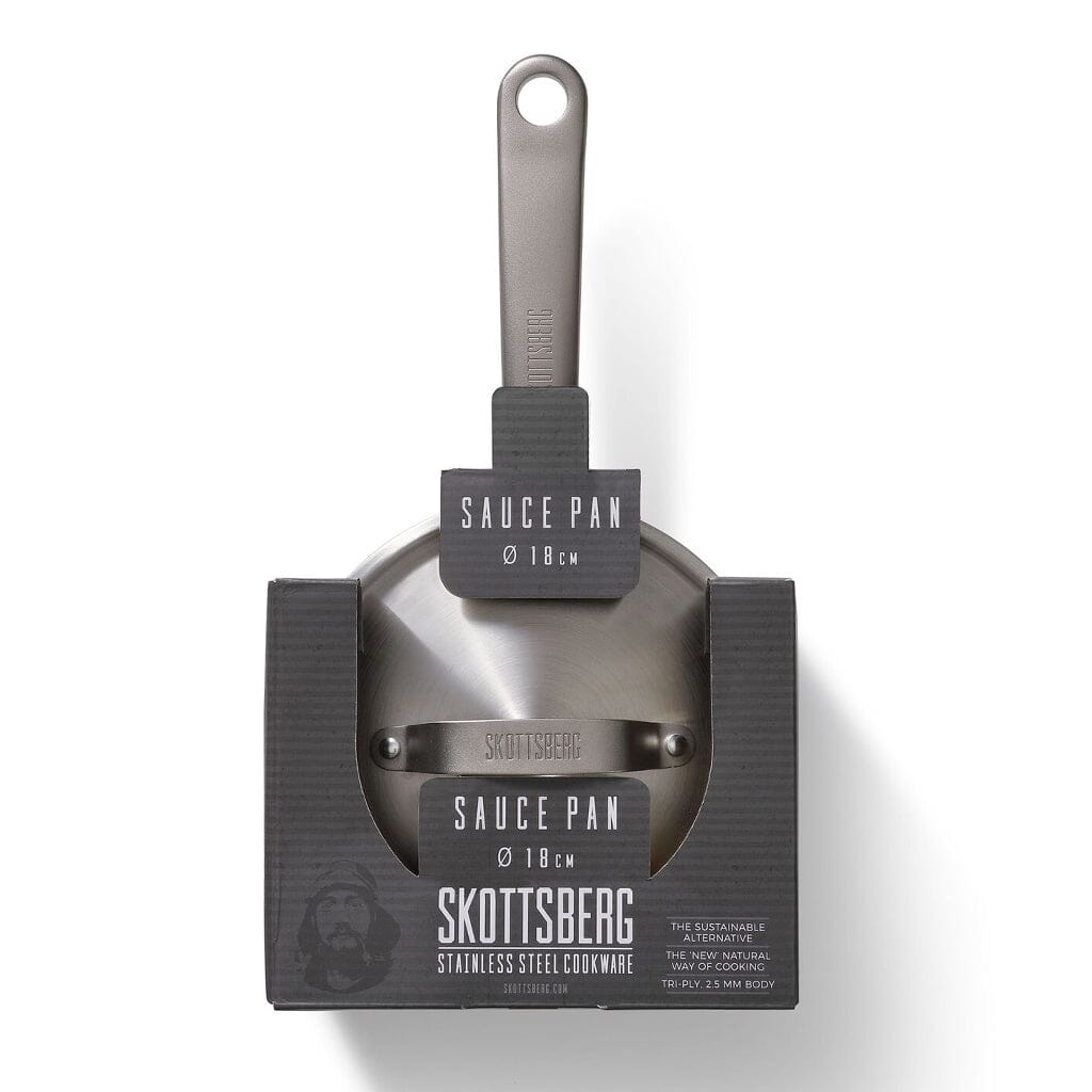 Skottsberg - Stainless Steel Steelpan 18 cm met deksel Steelpan Skottsberg
