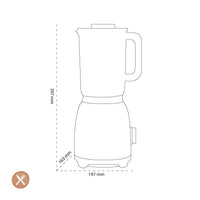 Smeg - Blender | Rood | Jaren 50 | Tafel blender Blender Smeg