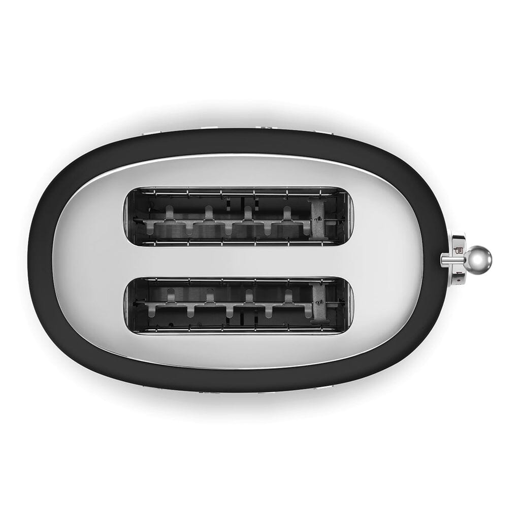 Smeg - Broodroosters | Mat Zwart | Jaren 50 | Toaster 2x2 Broodrooster Smeg