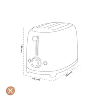 Smeg - Broodroosters | Zwart | Jaren 50 | Toaster 2x2 Broodrooster Smeg