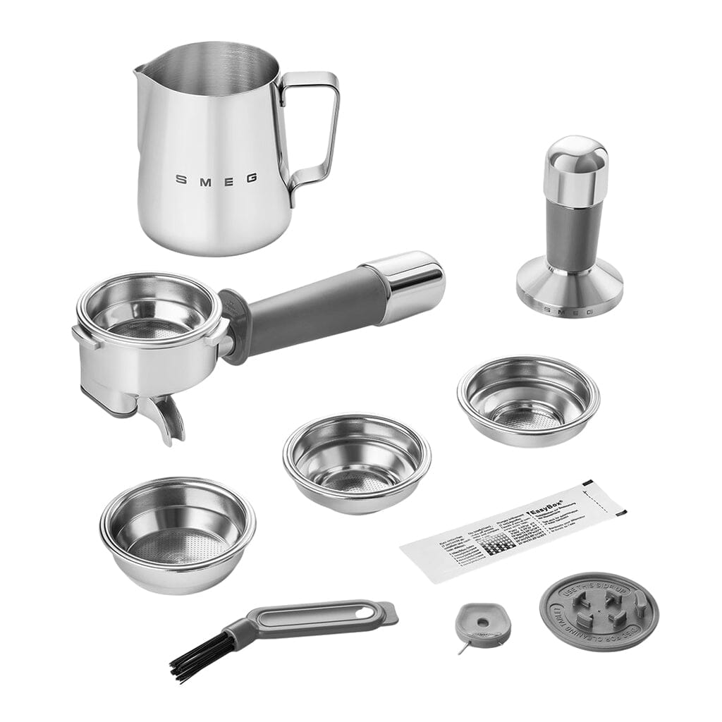 Smeg - Espressomachine | Watergroen | Jaren 50 | Handmatige espressomachine met geïntegreerde bonenmaler Handmatige Espressomachine Smeg