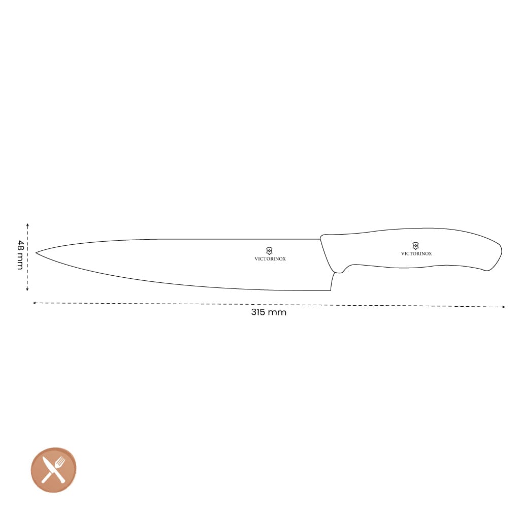 Victorinox - Koksmes Swiss Classic Zwart 22 cm Victorinox