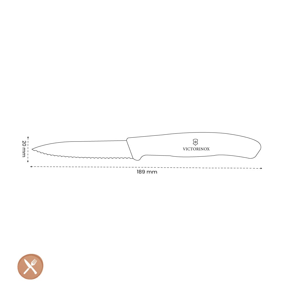 Victorinox - Tomatenmes Swiss Classic Zwart 8 cm Victorinox