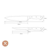 Wüsthof - Coffret de 2 couteaux Classic Ikon - Couteau de chef + Couteau à fileter