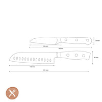 Coffret de couteaux Wusthof - Couteau Santoku classique + couteau de bureau