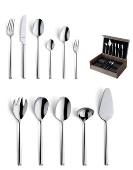 Amefa - Metropole 78-piece Cutlery Set 12 People - Silver Amefa - Metropole 1170 78-pc Cutlery set in wooden canteen Bestekset Amefa