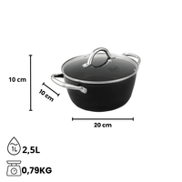 By C&P - Signature Kookpot 20 cm met glazen deksel By C&P