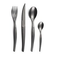Lou Laguiole - 16-pc cutlery set in craft box - stonewash black PVD Bestekset Lou Laguiole