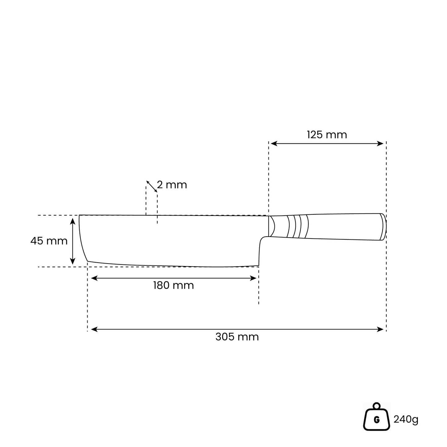 Micarta Jewels Damascus Nakiri 18 cm Keukenmessen Shinrai Japan