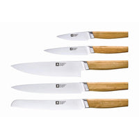 Richardson Sheffield - NOMAD 5 pc magnetic knife block - bamboo Messenset met blok Richardson Sheffield