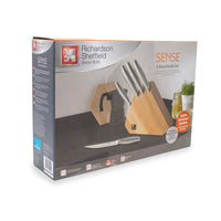 Richardson Sheffield - Sense 5-Delige Messenset met Blok - Hout Messenset met blok Richardson Sheffield
