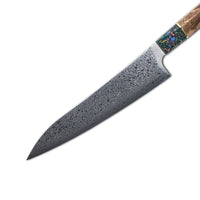 Sapphire Epoxy Jewels - Damascus Koksmes 23 cm - Special Edition Shinrai Japan