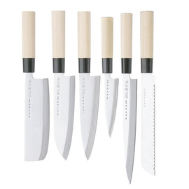 Satake - Coffret de couteaux japonais 6 pièces Magnolia Wood Bezig met laden...