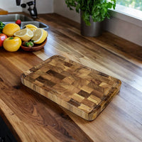 Satake - Snijplank Eiken Gestoken met goot - 30x20x3 cm Snijplanken Satake