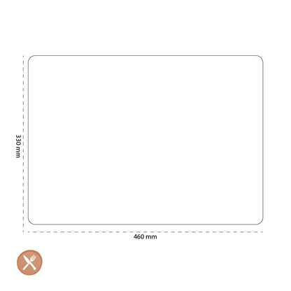 Leonardo - Placemat Leather 33x46cm - Light Gray