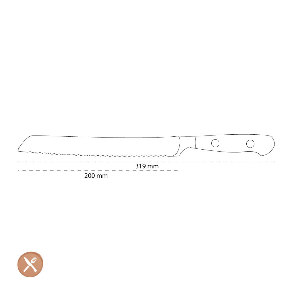 Wusthof - Classic Bread Knife With Wave Edge 20 cm