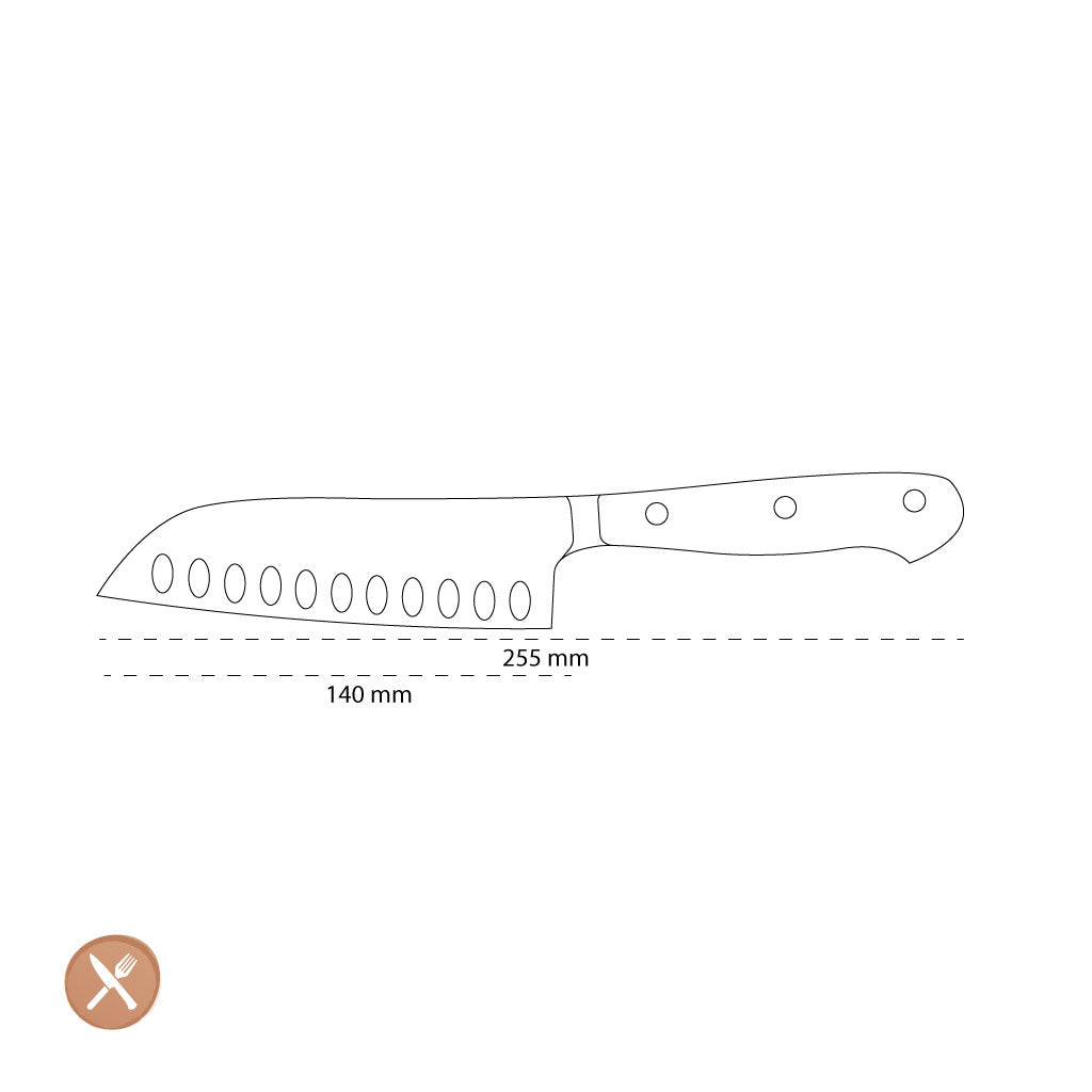 Wusthof - Classic Santoku knife with dimples 14 cm