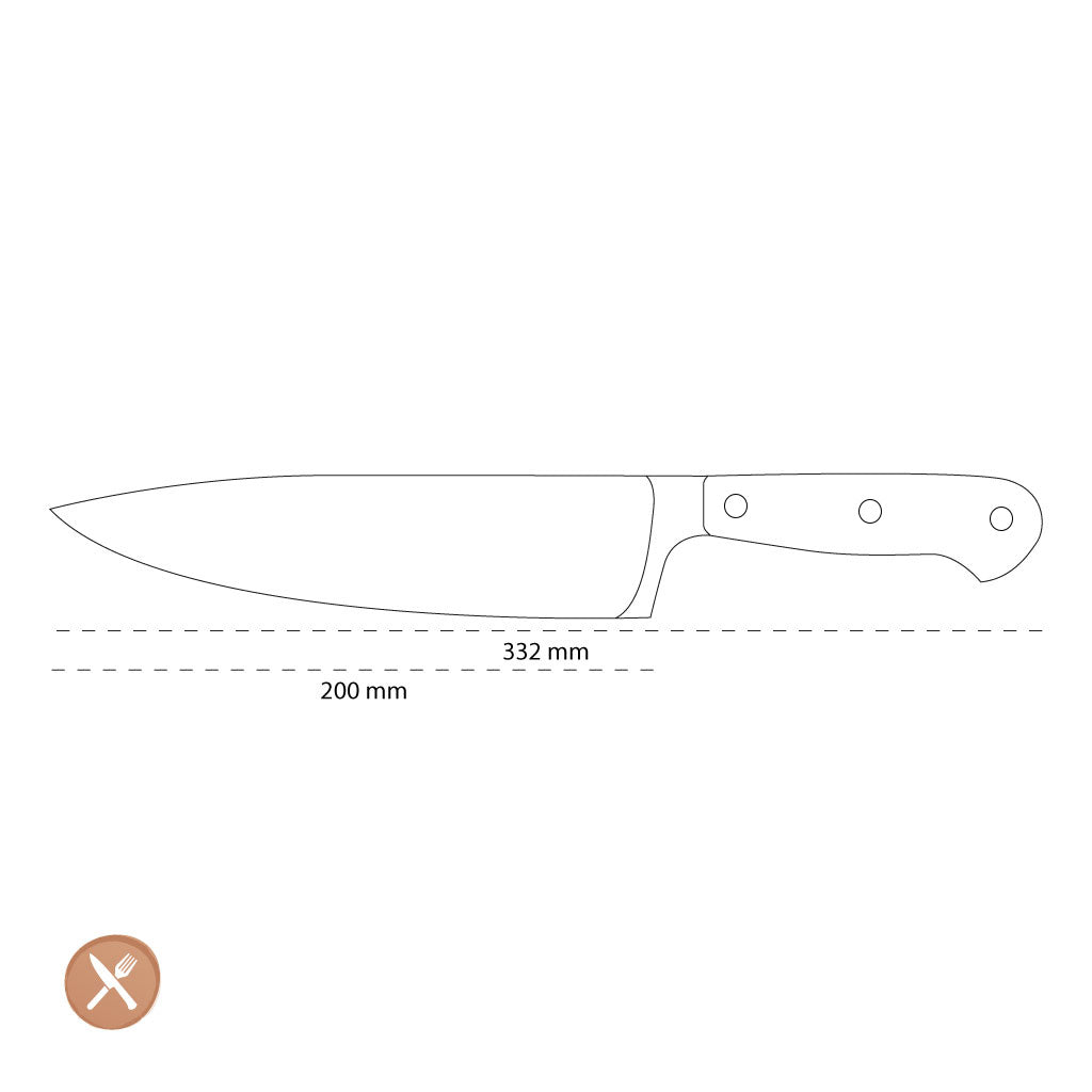 Wusthof - Classic Color Chef's Knife 20 cm Pink Himalayan Salt