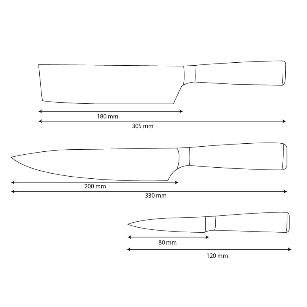 Couteaux Shinrai - Ensemble de 3 couteaux en résine époxy et onyx imprimé Damas - Couteau de chef, couteau Nakiri et couteau d'office