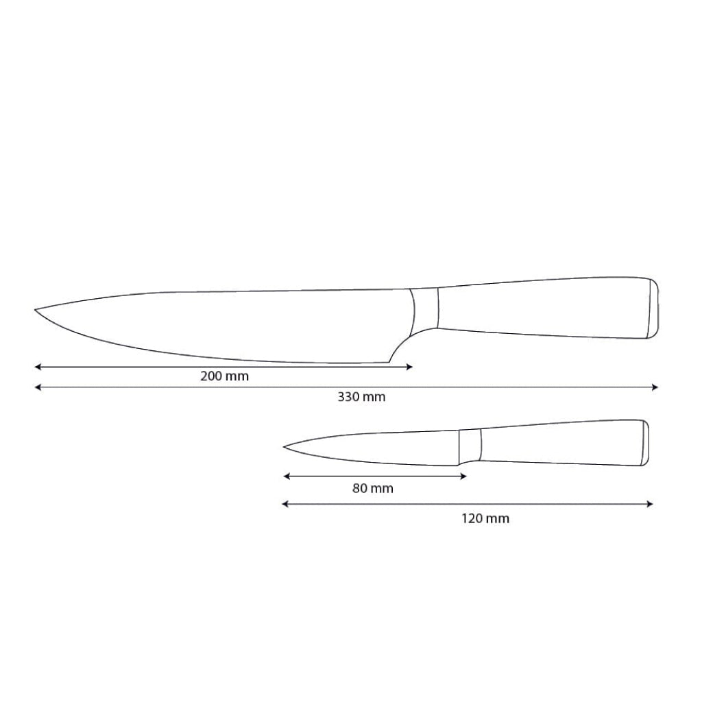 Couteaux Shinrai - Ensemble de 2 couteaux en résine époxy et saphir imprimé Damas - Couteau de chef + Couteau d'office