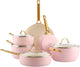 GreenPan - Ensemble de 10 poêles Padova rose poudré